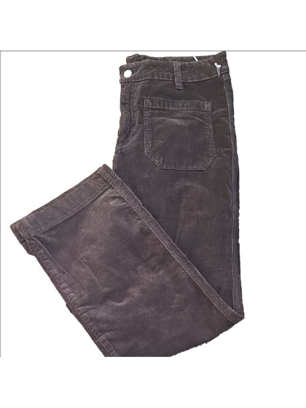 NwOT Never Worn Free People Womens Velvety 12 Pants in Chocolate Brown - Picture 2 of 14